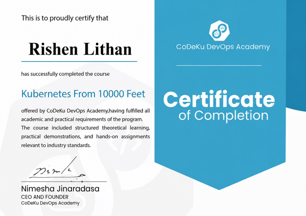 Kubernetes From 10000 Feet