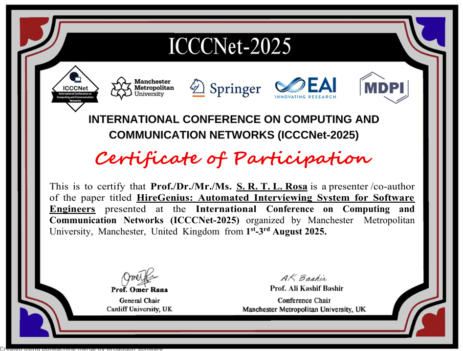 Hire Genius Research Certificate